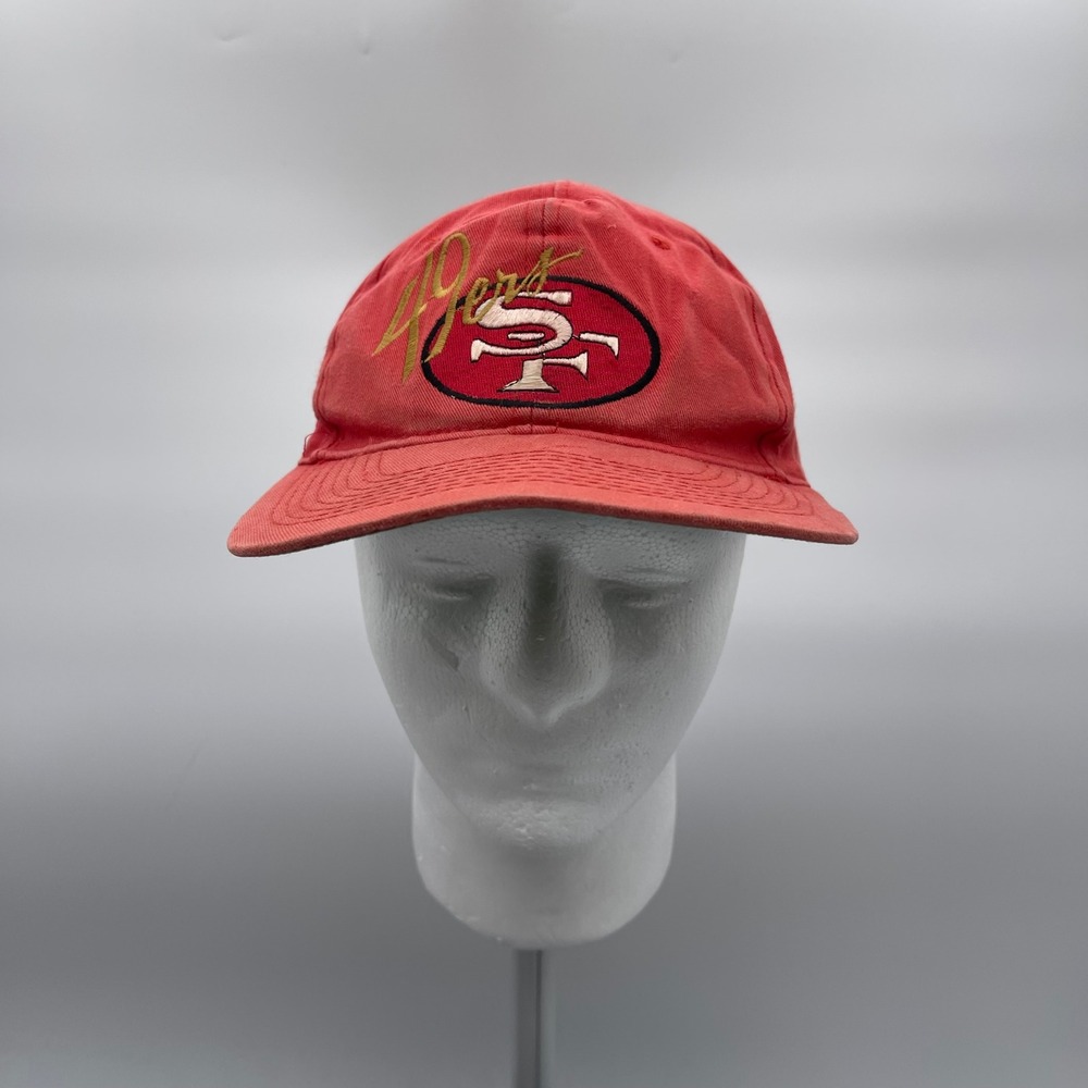 Team NFL San Francisco 49ers Mens OSFM Red Snapback Hat Vintage Embroidered Cap
